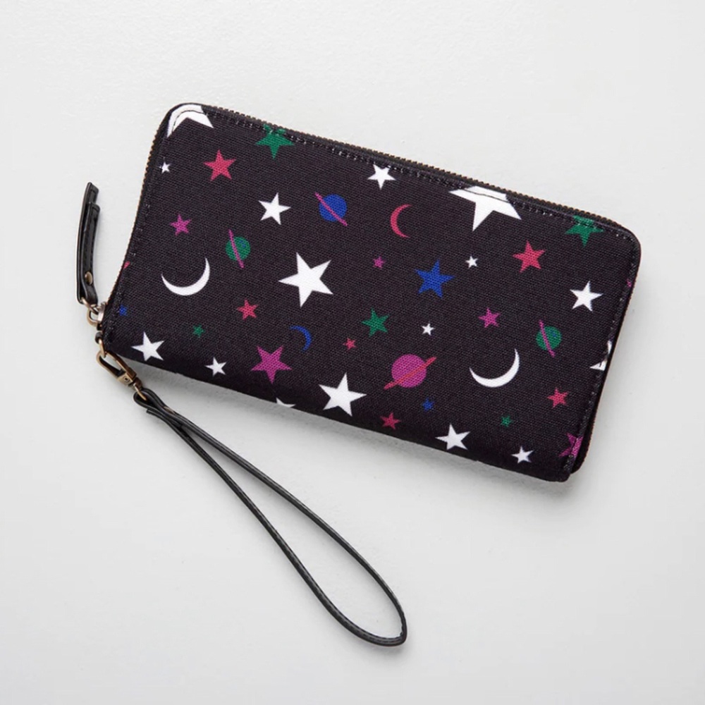 NWT ModCloth Camp Director Zip Wallet - Black Galaxy